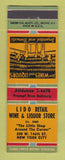 Matchbook Cover - Lido Retail Wine Liquor Store New York City