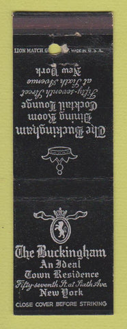 Matchbook Cover - Buckingham Hotel Apartments New York City