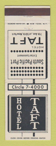 Matchbook Cover - South Pacific Port Hotel Taft New York City