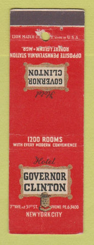 Matchbook Cover - Hotel Governor Clinton New York City