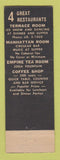 Matchbook Cover - Hotel New Yorker New York City  CREASES