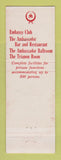 Matchbook Cover - Ambassador Hotel New York City