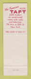 Matchbook Cover - Hotel Taft New York City