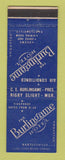 Matchbook Cover - Burlingame Hotel Bartlesville OK