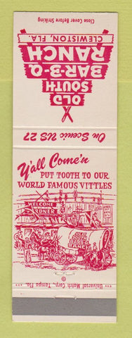 Matchbook Cover - Old South BBQ Ranch Clewiston FL