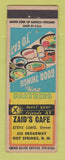 Matchbook Cover - Zaid's Cafe Hot Springs NM