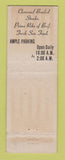Matchbook Cover - Aleck's Valley Club Cafe Lancaster CA