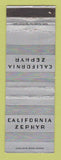 Matchbook Cover - California Zephyr Railroad WEAR