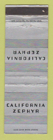 Matchbook Cover - California Zephyr Railroad WEAR