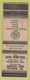 Matchbook Cover - Jack Whetsel GE Appliances Anderson IN WORN