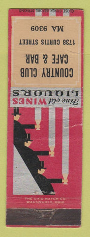Matchbook Cover - Country Club Cafe Bar Denver? Colorado? WEAR