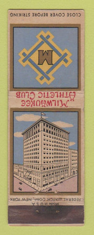Matchbook Cover - Milwaukee Athletic Club WI Federal WEAR