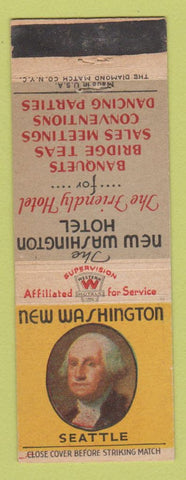 Matchbook Cover - New Washington Hotel Seattle WA