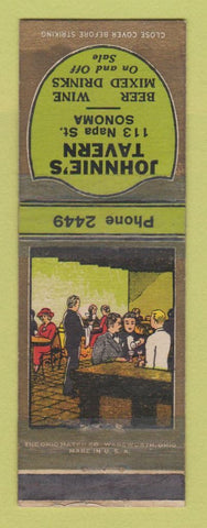 Matchbook Cover - Johnnie's Tavern WORN