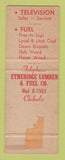 Matchbook Cover - Etheridge Lumber Fuel Chehalis WA