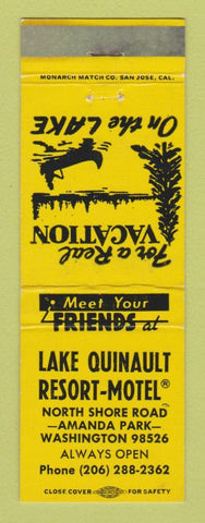 Matchbook Cover - Lake Quinault Resort Motel Amanda Park WA