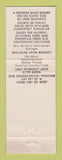 Matchbook Cover - Lake Quinault Resort Motel Amanda Park WA