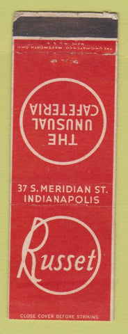 Matchbook Cover - Russet Indianapolis IN Cafeteria WEAR