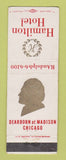 Matchbook Cover - Hamilton Hotel Chicago IL