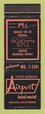 Matchbook Cover - Santa Barbara Airport Hotel Motel Goleta CA WEAR