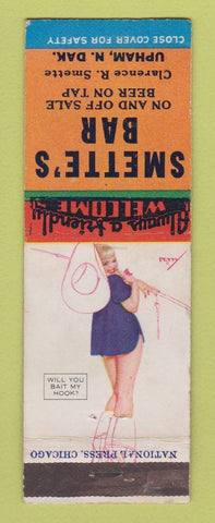 Matchbook Cover - Smette's Bar Upham ND pinup
