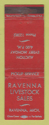 Matchbook Cover - Ravenna Livestock Sales MI WEAR