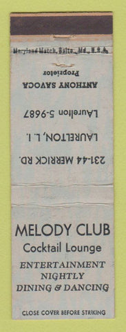 Matchbook Cover - Melody Club Laurelton LI NY