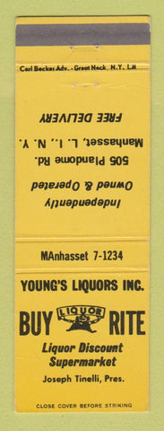 Matchbook Cover - Young's Liquors Manhasset LI NY