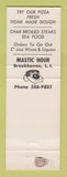 Matchbook Cover - Mastic Hour Restaurant Brookhaven LI NY