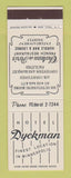 Matchbook Cover - Hotel Dyckman Minneapolis MN