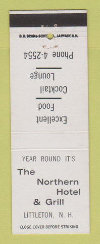 Matchbook Cover - Northern Hotel Grill Littleton NH DD Bean