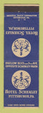 Matchbook Cover - Hotel Schenley Pittsburgh PA