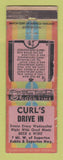 Matchbook Cover - Curl's Drive Inn Soperton GA? WORN
