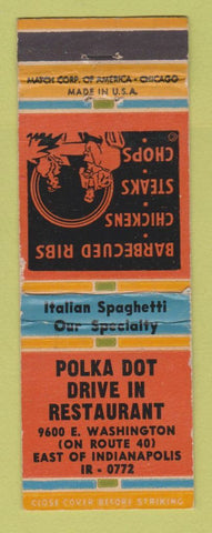 Matchbook Cover - Polka Dot Drive In Restaurant Indianapolis IN WEAR