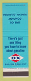 Matchbook Cover - DX oil gas Sun Oil Duncan OK