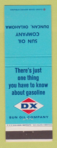 Matchbook Cover - DX oil gas Sun Oil Duncan OK