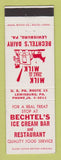 Matchbook Cover - Bechtel's Ice Cream Lewisburg PA