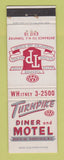 Matchbook Cover - Turnpike Diner and Motel Ridgefield NJ