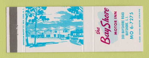Matchbook Cover - The Bayshore Motor Inn Bayshore LI NY