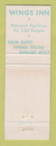 Matchbook Cover - Wings Inn Madison WI