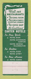 Matchbook Cover - Hotel Governor Clinton New York City
