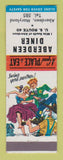 Matchbook Cover - Aberdeen Diner MD hillbilly