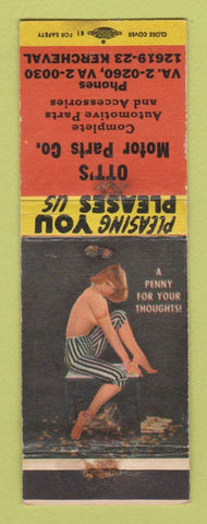 Matchbook Cover - Ott's Motor Parts Detroit MI WORN STAINED