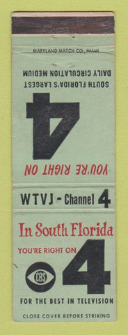 Matchbook Cover - CBS TV Channel 4 Miami FL