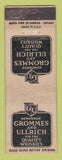 Matchbook Cover - Grommes and Ullrich Whiskey WEAR