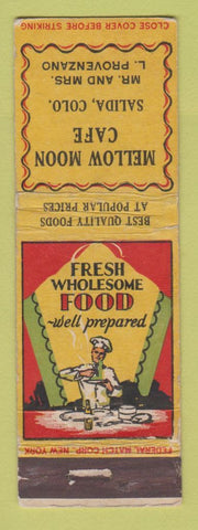 Matchbook Cover - Mellow Moon Cafe Salida Colorado FEDERAL LONG WORN