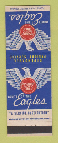 Matchbook Cover - Missouri Pacific Lines Railroad Route of the Eagles