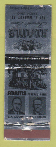 Matchbook Cover - Adams Funeral Home Akron OH WEAR
