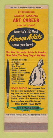 Matchbook Cover - Art Careers  Talent Test