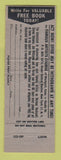 Matchbook Cover - Art Careers  Talent Test